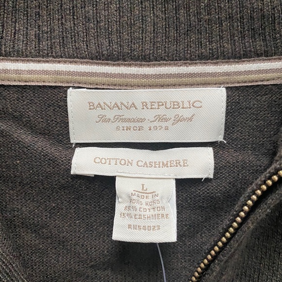 Banana Republic Brown 1/4 Zip Sweater NWT - Picture 5 of 6
